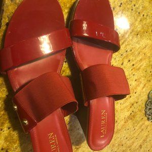 Patent Leather Lauren Ralph Lauren Red Wedges 9.5 B